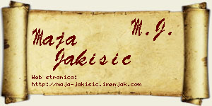Maja Jakišić vizit kartica